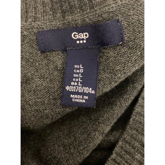 Gap Womens Gray Button-Up Cardigan Sweater L Cotton Blend Made In China - Picture 9 of 10